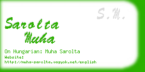 sarolta muha business card